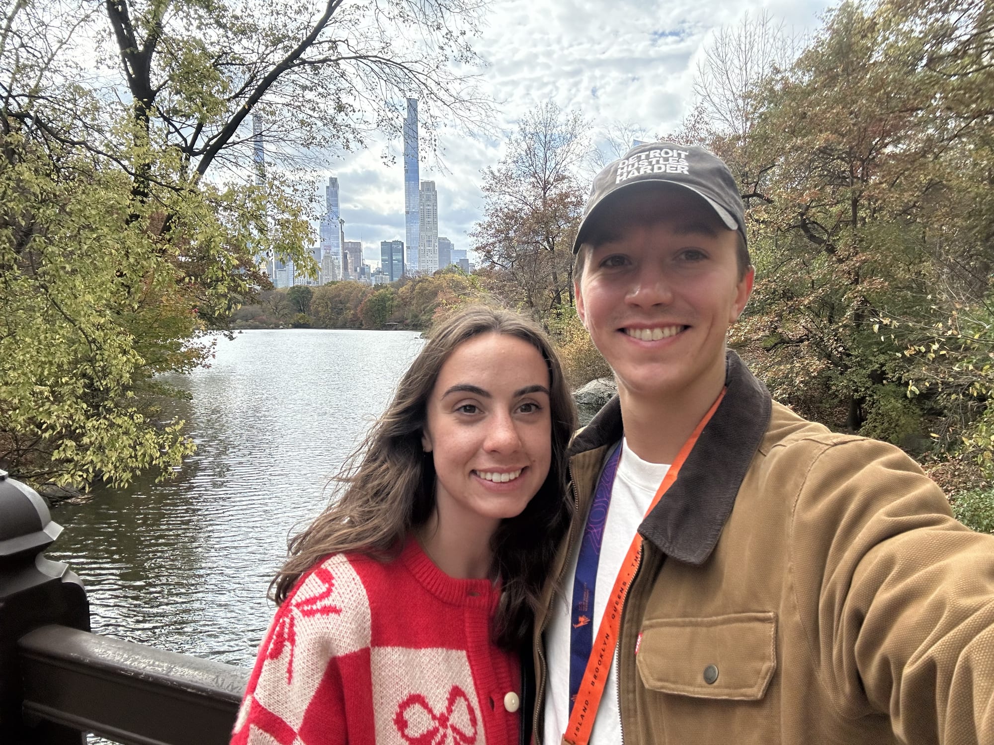In Central Park the day after Will ran the NYC Marathon in 2024