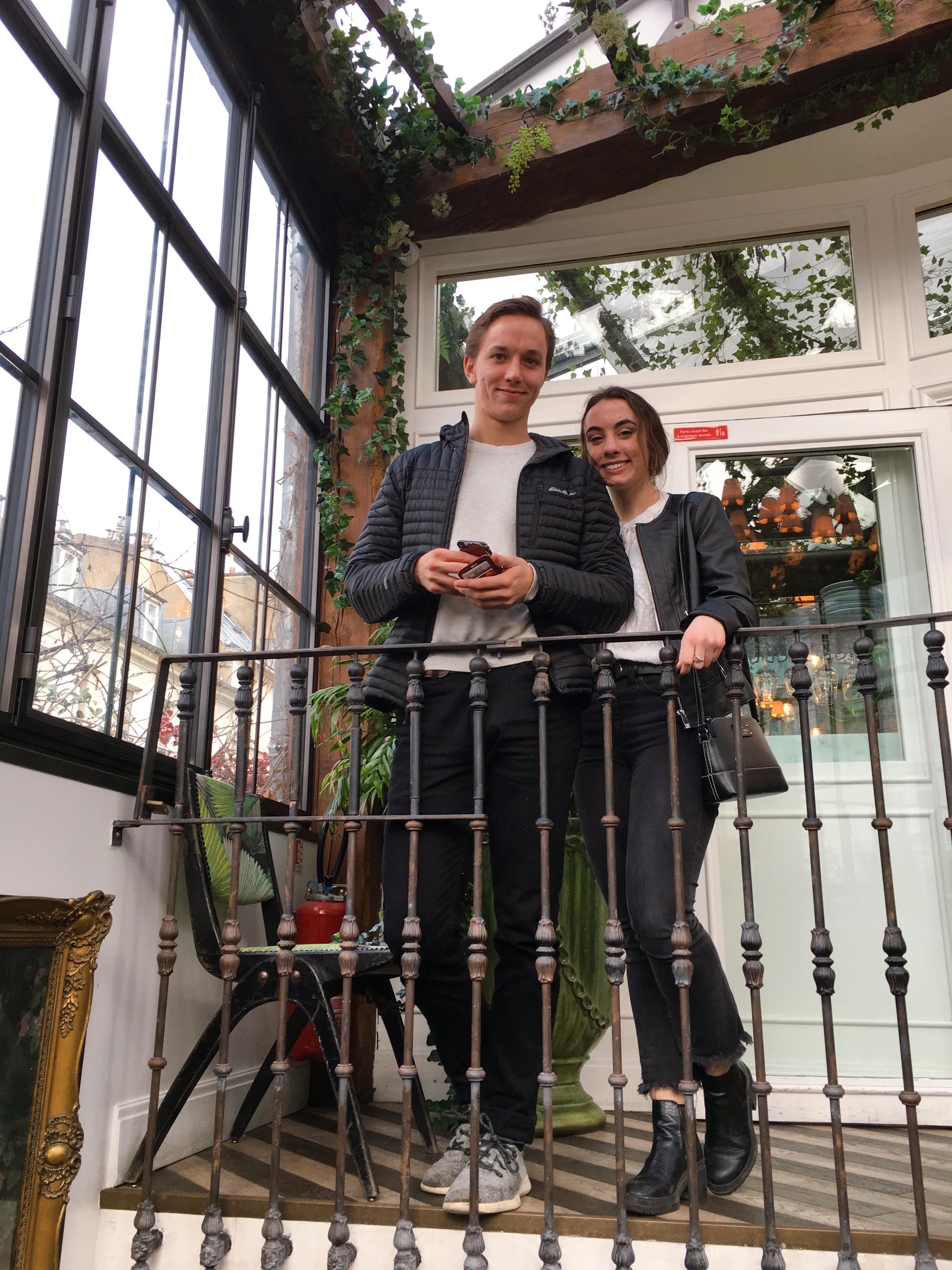 Us in Paris - first stop before heading to Prague!